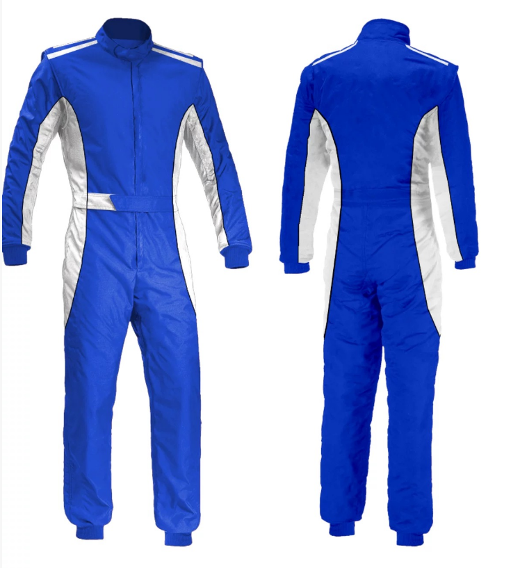 adult karting racing suit blue