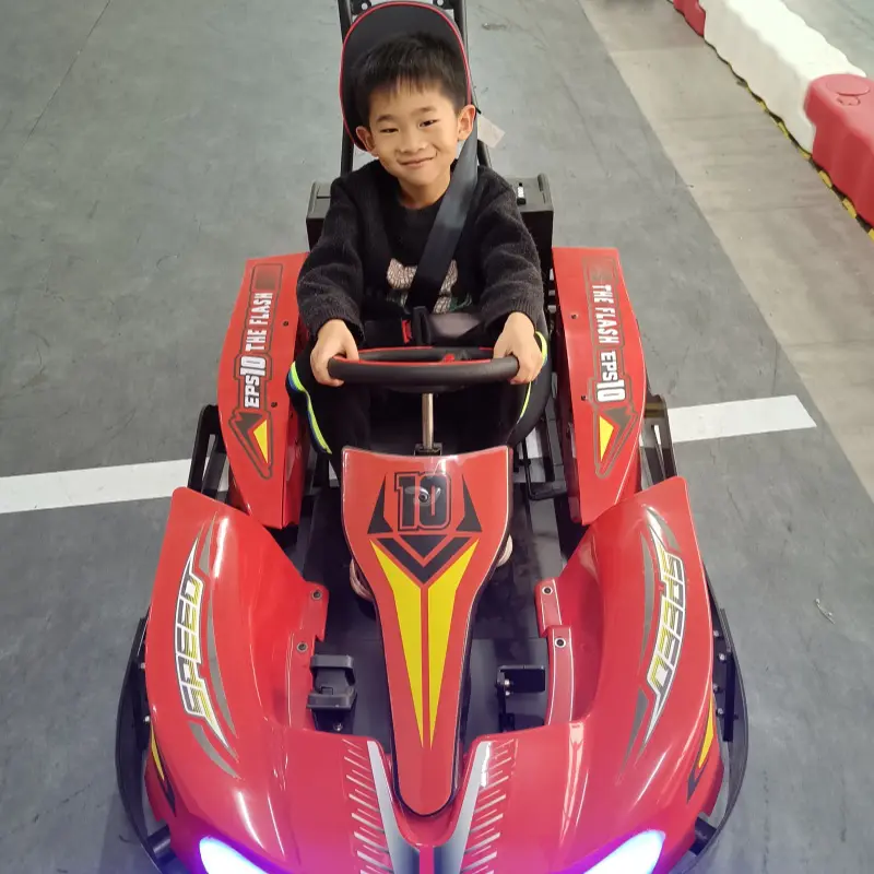 child on go kart